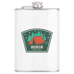 Huron National Forest Camping Hip Flask
