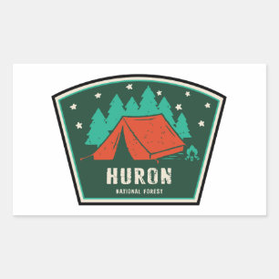 Huron National Forest Camping Rectangular Sticker