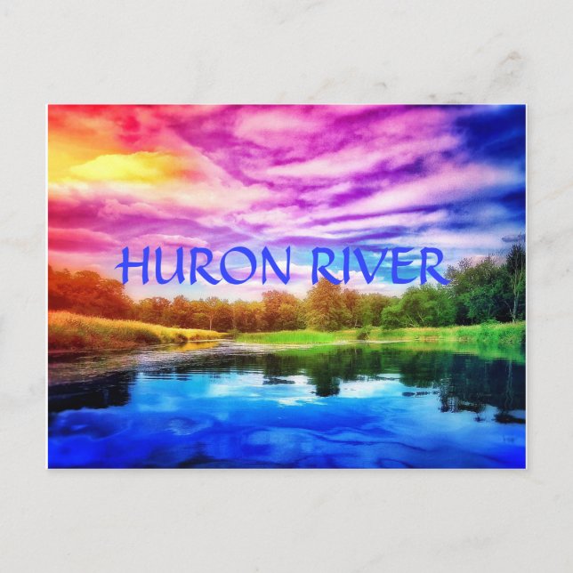 HURON RIVER RAINBOW POSTCARD