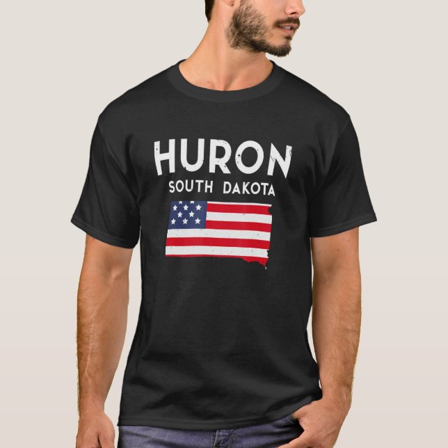 Huron South Dakota USA State America Travel South  T-Shirt (Front)