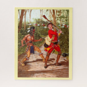 Huron warrior jigsaw puzzle