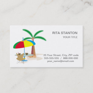 Hurray, vacation! business card