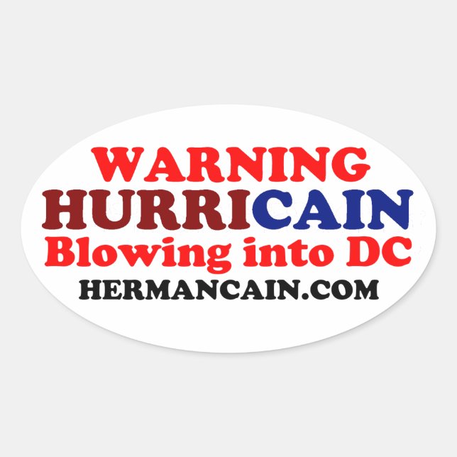 Hurricain Oval Sticker (Front)