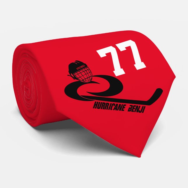 Hurricane BENJI Personalised Youth Hockey Team Tie (Rolled)