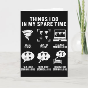 Hurricane Chasing Chaser Tornado Hunter Meteorolog Card