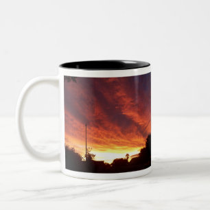 Hurricane coming at sunset Two-Tone coffee mug
