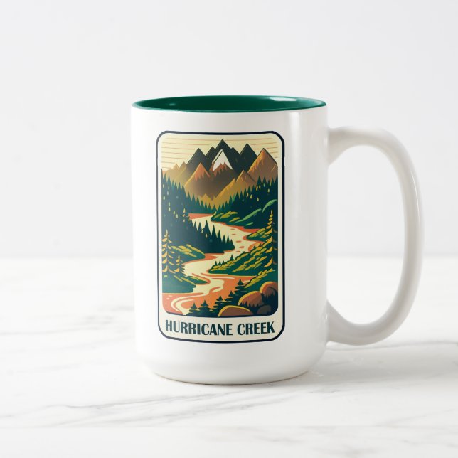Hurricane Creek Arkansas Colours Two-Tone Coffee Mug (Right)