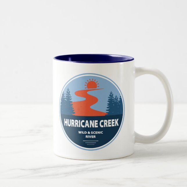Hurricane Creek Wild And Scenic River Arkansas Two-Tone Coffee Mug (Right)
