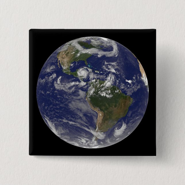 Hurricane Dean Approaches Yucatan Peninsula 15 Cm Square Badge (Front)