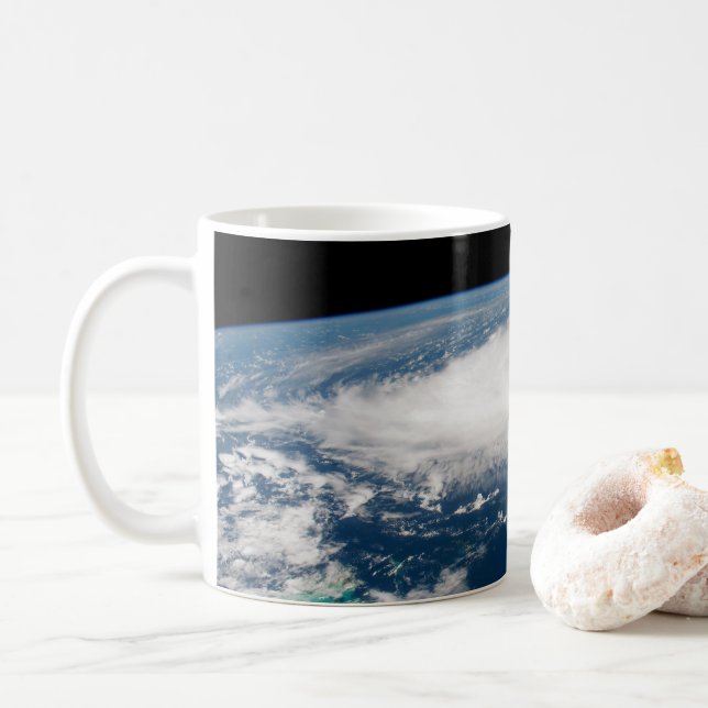 Hurricane Dorian Over The Atlantic Ocean. Coffee Mug (With Donut)