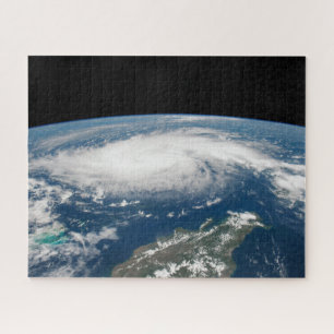 Hurricane Dorian Over The Atlantic Ocean. Jigsaw Puzzle