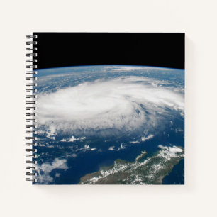 Hurricane Dorian Over The Atlantic Ocean. Notebook