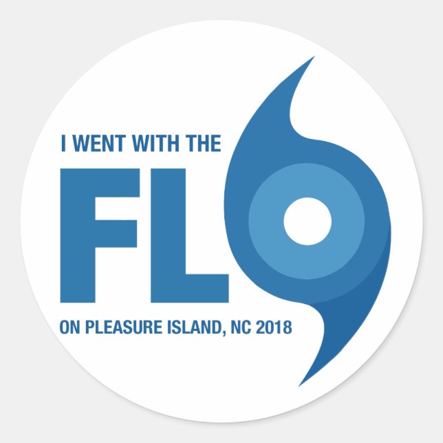 Hurricane Florence Pleasure Island NC Classic Round Sticker (Front)