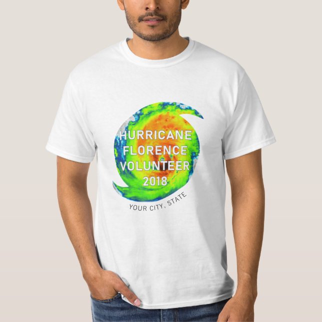 HURRICANE FLORENCE VOLUNTEER | Location T-Shirt (Front)