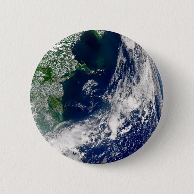 Hurricane Frances On A Partial Earth. 6 Cm Round Badge (Front)