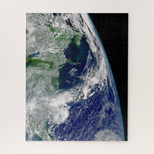 Hurricane Frances On A Partial Earth. Jigsaw Puzzle