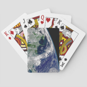 Hurricane Frances On A Partial Earth. Playing Cards