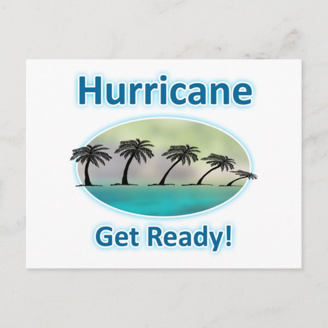 Hurricane. Get Ready! Postcard (Front)