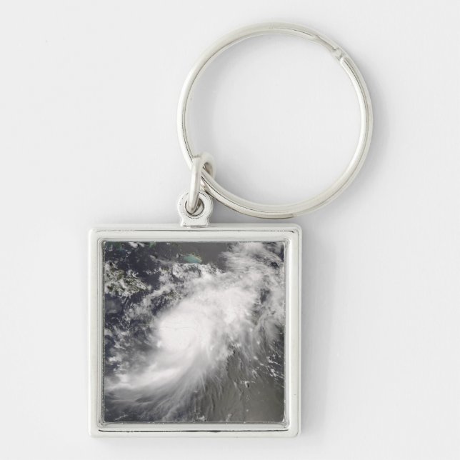 Hurricane Gustav over Hispaniola Key Ring (Front)