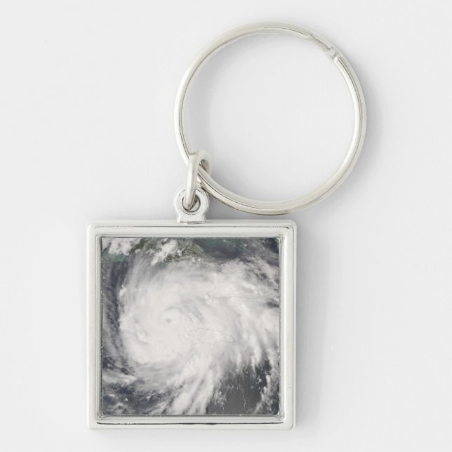 Hurricane Gustav over Jamaica Key Ring (Front)
