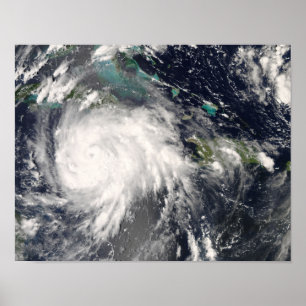 Hurricane Gustav over Jamaica Poster