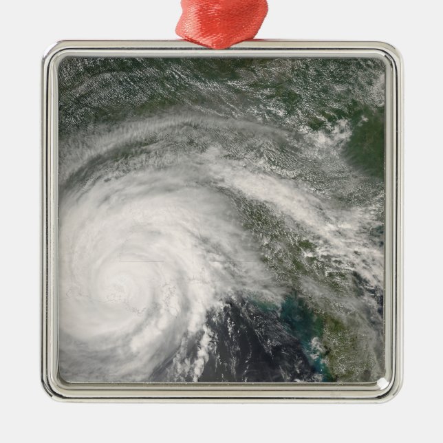 Hurricane Gustav over Louisiana Metal Ornament (Front)