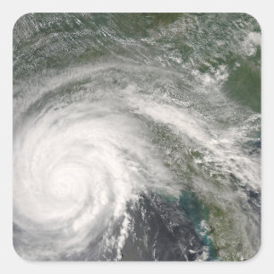 Hurricane Gustav over Louisiana Square Sticker