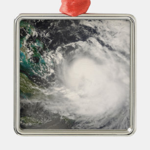 Hurricane Hanna over the Bahamas Metal Tree Decoration