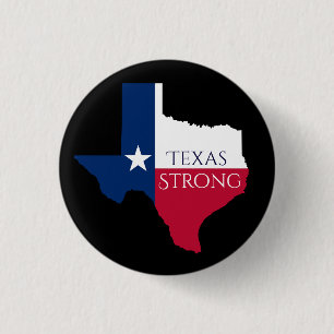 Hurricane Harvey Texas Strong State Flag Button