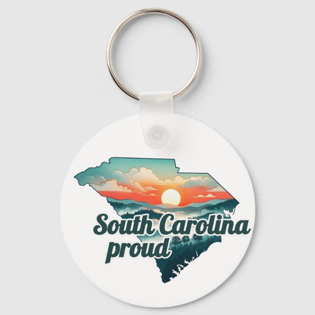 Hurricane Helene Fundraiser South Carolina Strong Key Ring (Front)