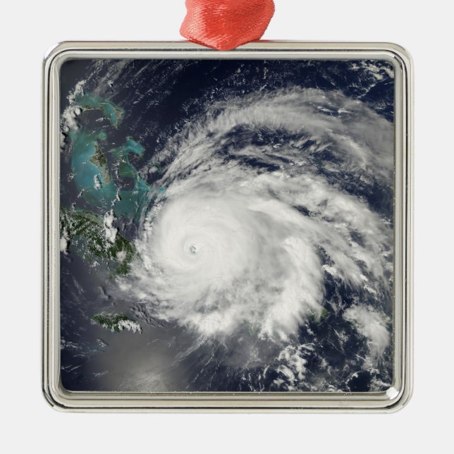 Hurricane Ike over Cuba, Hispaniola Metal Ornament (Front)