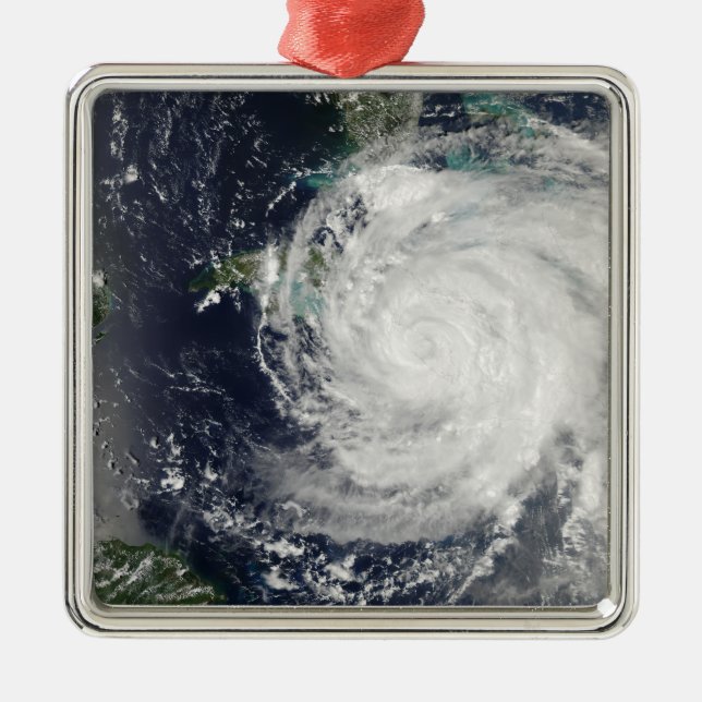 Hurricane Ike over Cuba, Jamaica, and the Baham Metal Tree Decoration (Front)