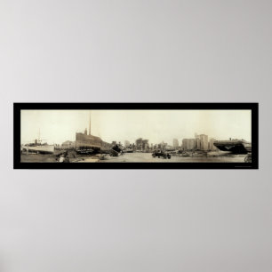 Hurricane in Miami Photo 1926 Poster