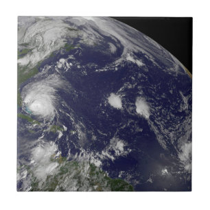 Hurricane Irene Moving Through The Bahamas. Ceramic Tile