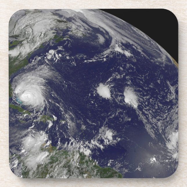 Hurricane Irene Moving Through The Bahamas. Coaster (Front)