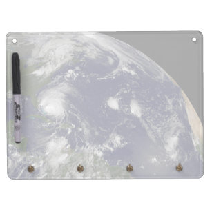 Hurricane Irene Moving Through The Bahamas. Dry Erase Board With Key Ring Holder