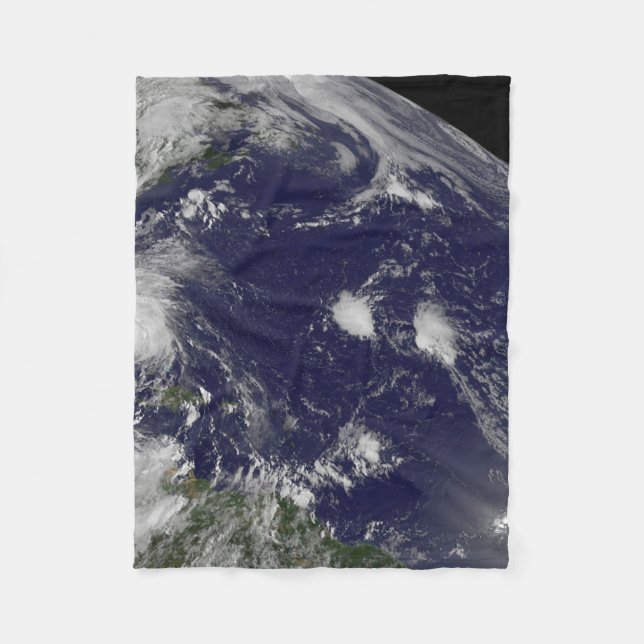 Hurricane Irene Moving Through The Bahamas. Fleece Blanket (Front)