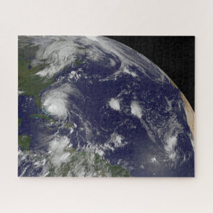 Hurricane Irene Moving Through The Bahamas. Jigsaw Puzzle