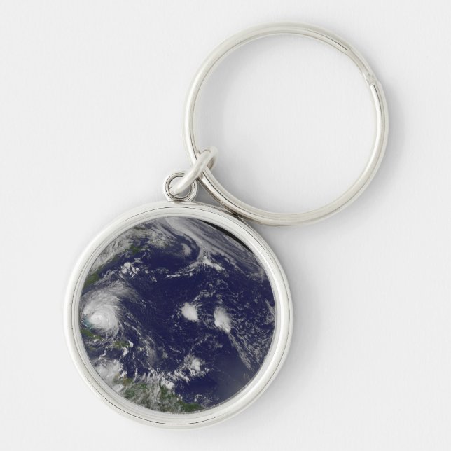 Hurricane Irene Moving Through The Bahamas. Key Ring (Front)
