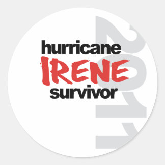 Hurricane Irene Survivor 2011 Classic Round Sticker