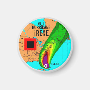 Hurricane Irene Track Magnet 3