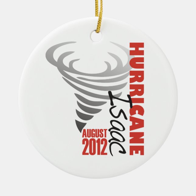 Hurricane Isaac Survivor Ceramic Ornament (Front)