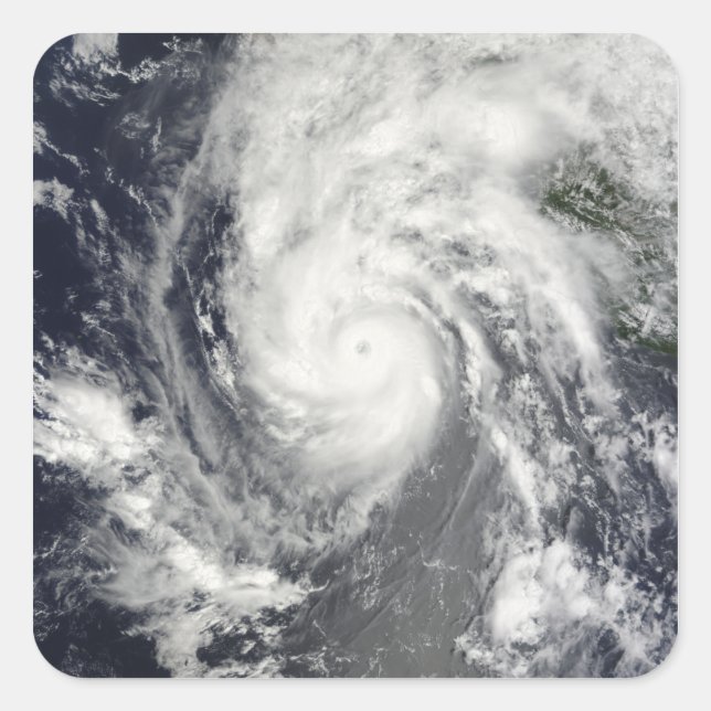 Hurricane Jimena approaching Baja California Square Sticker (Front)