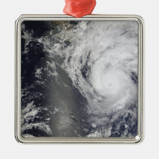 Hurricane Jimena over Baja California Metal Ornament (Front)