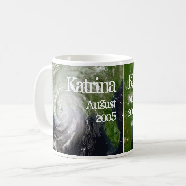 Hurricane Katrina, Satellite Image Coffee Mug (Front Left)