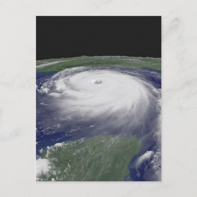 Hurricane Katrina Satellite image Postcard (Front)