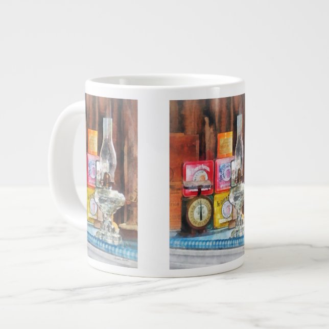 Hurricane Lamp and Scale Large Coffee Mug (Front Left)
