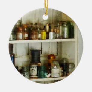 Hurricane Lamp In Pantry Ceramic Tree Decoration