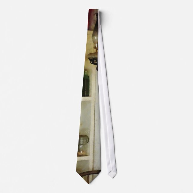 Hurricane Lamp in Pantry Tie (Front)