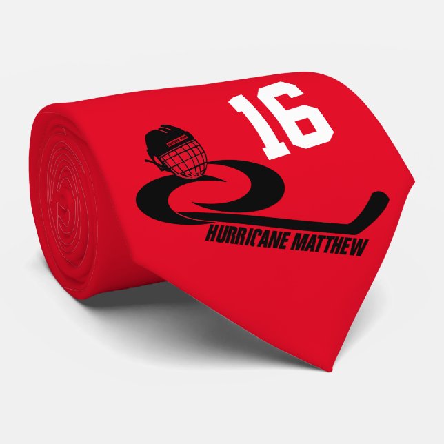 Hurricane MATTHEW Customisable Team Hockey Tie (Rolled)